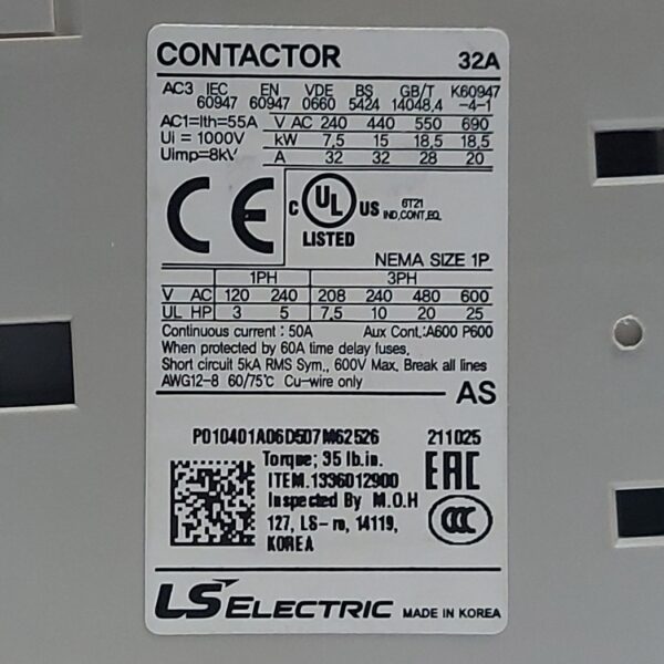 Contactor METASOL LS 32A 110V AC - Ingecom Eléctricos SAS