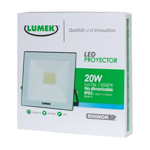 REFLECTOR LED 20W IP65 LUZ BLANCA LUMEK