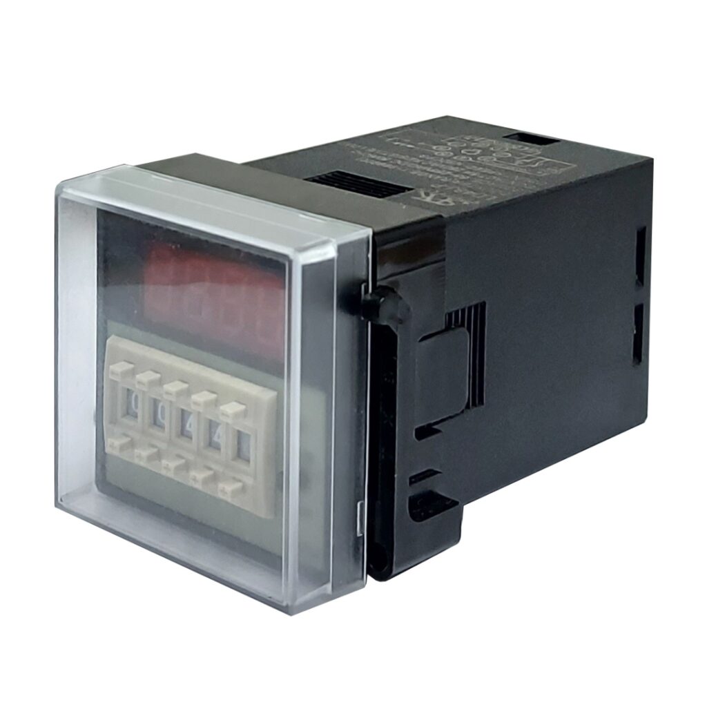 Contador Digital LED 4 Dígitos 0-9999 - DC 12V, Conteo Ascendente/Descendente, Con Cable Incluido