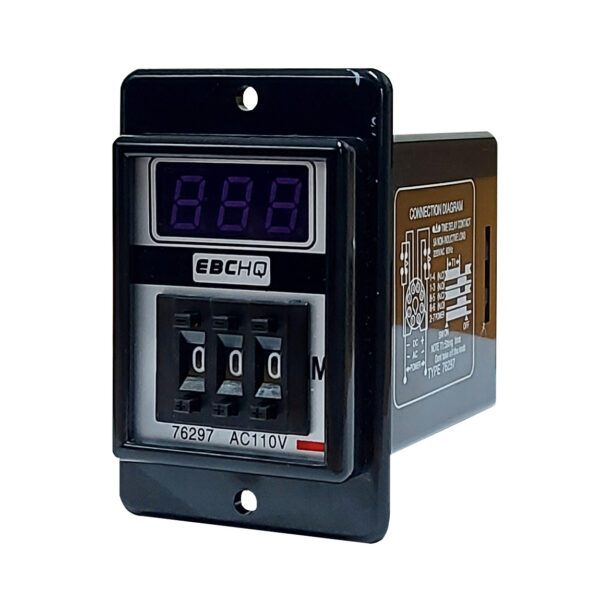 Temporizador Digital al Trabajo 999 Minutos - 110V AC | EBCHQ - Ingecom Eléctricos SAS