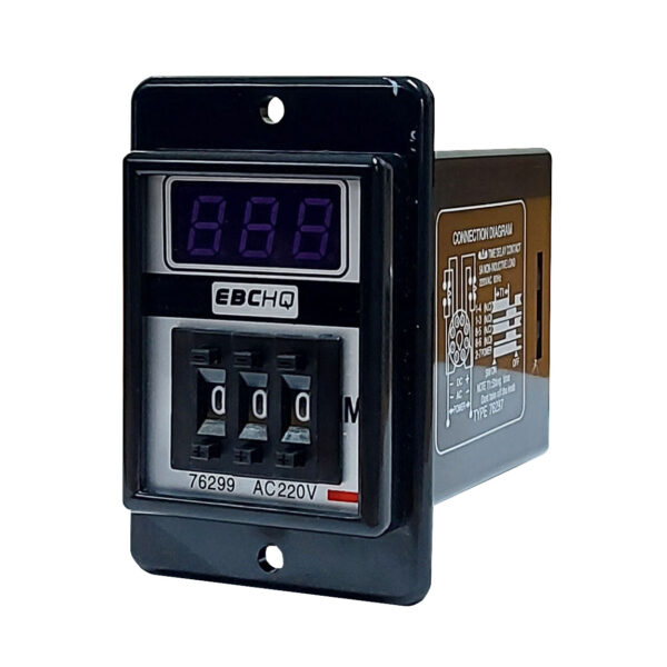 Temporizador Digital al Trabajo 999 Minutos - 220V AC | EBCHQ - Ingecom Eléctricos SAS