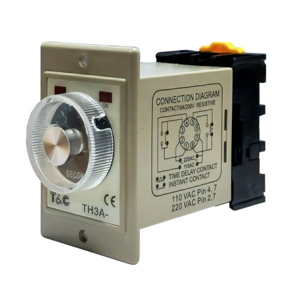 Temporizador Análogo 6 Segundos T&C | 110/220V AC - Ingecom Eléctricos SAS