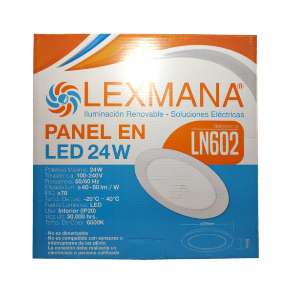 PANEL LED 24W REDONDO DE INCRUSTAR LEXMANA