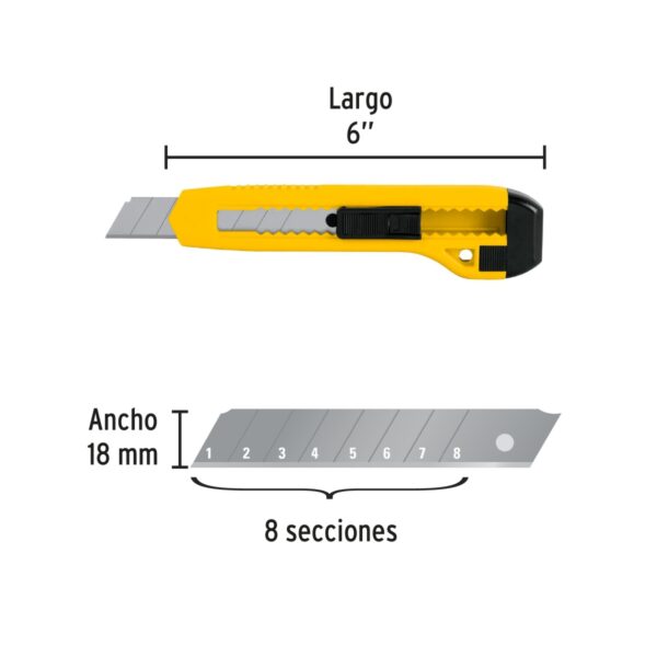 Bisturi Plastico 18mm PRETUL