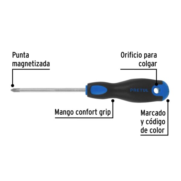 Destornillador Punta Phillips 1/4 x 4" PRETUL