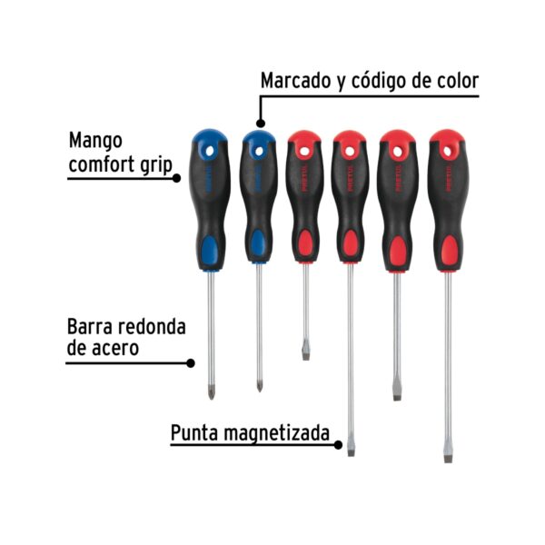 Juego de 6 Destornilladores PRETUL